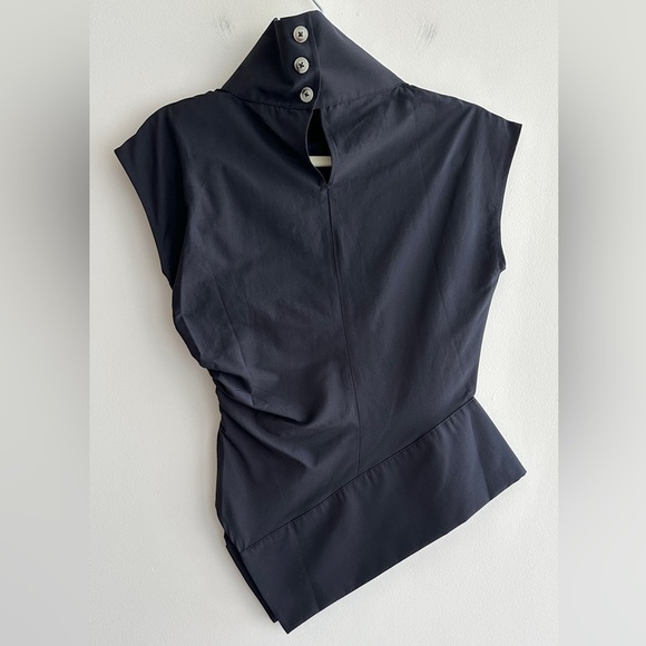 Maeve Mock-Neck Asymmetrical Muscle Top, Black, Size XXS, NWT - Picture 12 of 16